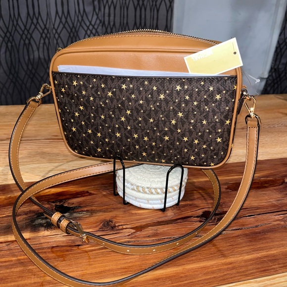 Michael Kors Tan and Black Star Crossbody Bag - Picture 3 of 4